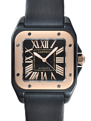 CARTIER カルティエ サントス コピー 100 ＭＭ W2020007 ブラック